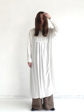 「Libra Cue（リブラ キュー）のアイテム（パンツ）」を使った、Libra Cue_Chihiroさん（レディース・167cm）の秋コーディネート