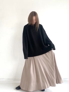「Libra Cue（リブラ キュー）のアイテム（ワンピース）」を使った、Libra Cue_Chihiroさん（レディース・167cm）の秋コーディネート
