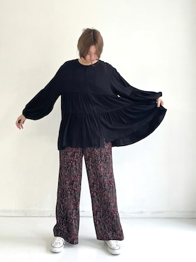 「Libra Cue（リブラ キュー）のアイテム（パンツ）」を使った、Libra Cue_Chihiroさん（レディース・167cm）の冬コーディネート