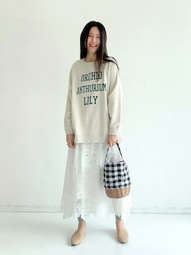 「Libra Cue（リブラ キュー）のアイテム（パンプス）」を使った、Libra Cue_Chihiroさん（レディース・167cm）の春コーディネート