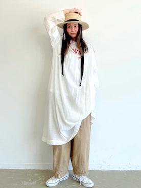 「Libra Cue（リブラ キュー）のアイテム（パンツ）」を使った、Libra Cue_Chihiroさん（レディース・167cm）の春コーディネート