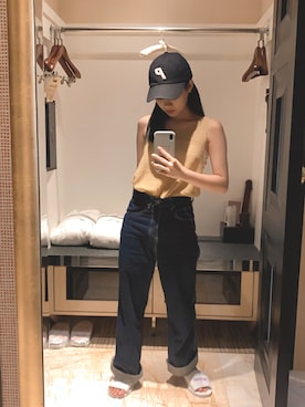 「PALACE（パレス）のアイテム（キャップ）」を使った、WEN🇹🇼さん（レディース・151cm）の秋コーディネート