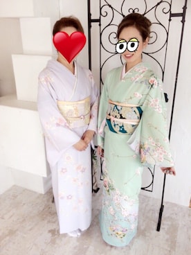 「春カラー」｜「アイテム（水着/着物・浴衣）」を使った、sayarktさん（レディース・161cm）の冬コーディネート