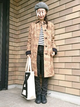 「Kaon（カオン）のアイテム（ジャケット/アウター）」を使った、きいさん（レディース・157cm）の春コーディネート