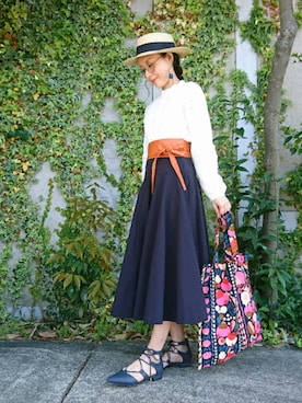 「non-sens（ノンサンス）のアイテム」を使った、きいさん（レディース・157cm）の春コーディネート