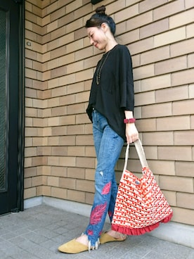「スキニーデニム」｜きいさん（レディース・157cm）の夏コーディネート