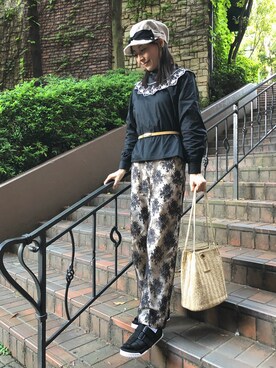 「folklore（フォルクローレ）のアイテム」を使った、きいさん（レディース・157cm）の春コーディネート