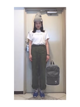 「MARC JACOBS（マークジェイコブス）のアイテム（アナログ腕時計）」を使った、Yum.iさん（レディース・160cm）の秋コーディネート