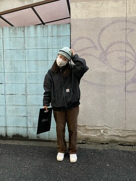 「FTC（エフティーシー）のアイテム」を使った、ひな©︎さん（レディース・159cm）の冬コーディネート