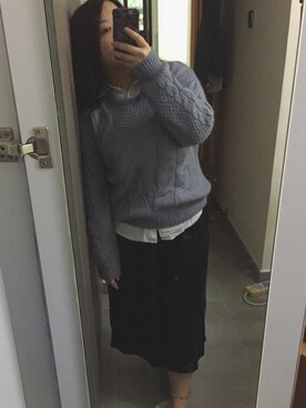 「だるい」｜Tsz Yan Tsangさん（レディース・153cm）の冬コーディネート