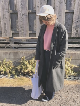 「SM2（エスエムツー）のアイテム（チェスターコート）」を使った、きょんすけさん（レディース・156cm）の冬コーディネート