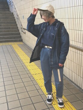 「Lee（リー）のアイテム（ファッション雑貨）」を使った、きょんすけさん（レディース・156cm）の冬コーディネート