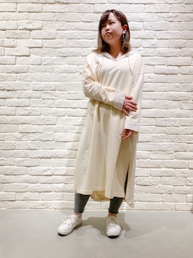 「アイテム（ワンピース/ドレス）」を使った、Sara ogataさん（レディース・145cm）の春コーディネート