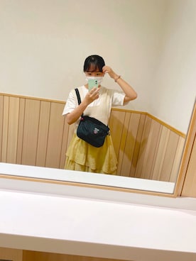 「ティアードスカート」｜「アイテム（その他トップス）」を使った、asukaさん（レディース・164cm）の春コーディネート