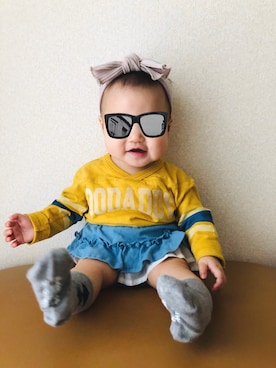 「Daddy Oh Daddy（ダディーオーダディー）のアイテム」を使った、m.yoさん（キッズ・70cm）の秋コーディネート