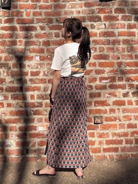 「CAPRICIEUX LE'MAGE（カプリシューレマージュ）のアイテム（Tシャツ/カットソー、ホワイト系）」を使った、yukiさん（レディース・162cm）の春コーディネート