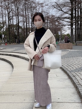 「ピクニック」｜「アイテム（その他アウター）」を使った、yukiさん（レディース・162cm）の春コーディネート