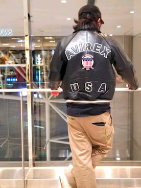 「ワーク」｜「アイテム（スタジャン）」を使った、WATARUさん（メンズ・178cm）の春コーディネート