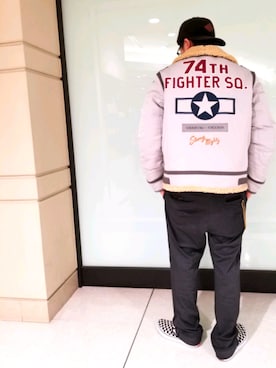 「アイテム（ミリタリージャケット、グレー系）」を使った、WATARUさん（メンズ・178cm）の秋コーディネート