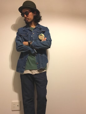 「Gramicci（グラミチ）のアイテム（シューズ）」を使った、higerinseさん（メンズ・170cm）の春コーディネート