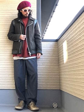「WHIZLIMITED（ウィズリミテッド）のアイテム（ジャケット/アウター）」を使った、higerinseさん（メンズ・170cm）の冬コーディネート