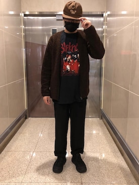 「HOKA（ホカ）のHOKA ONE ONE/ホカ オネ オネ　TOR ULTRA LOW WP/トールウルトラローウォータープルーフ（スニーカー）」を使った、Alan  Hoさん（メンズ・179cm）の冬コーディネート