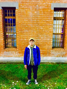 「NOのアイテム（ジャケット/アウター）」を使った、知足好さん（メンズ・168cm）の春コーディネート