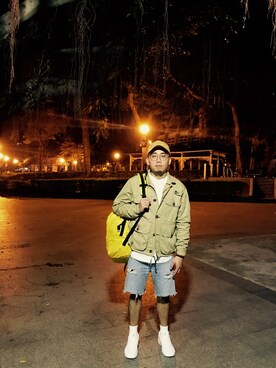 「NOのアイテム（ジャケット/アウター）」を使った、知足好さん（メンズ・168cm）の春コーディネート