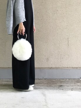 「リング」｜「アイテム（サロペット/オーバーオール）」を使った、ikmさん（レディース・157cm）の秋コーディネート