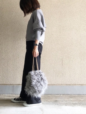 「titivate（ティティベイト）のアイテム（ハンドバッグ）」を使った、ikmさん（レディース・157cm）の秋コーディネート