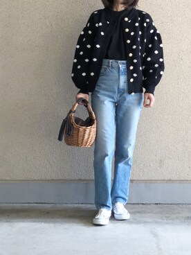 「ハイウエストストレートジーンズ」｜ikmさん（レディース・157cm）の春コーディネート