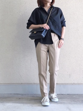 「chanel」｜「アイテム（アナログ腕時計）」を使った、ikmさん（レディース・157cm）の秋コーディネート