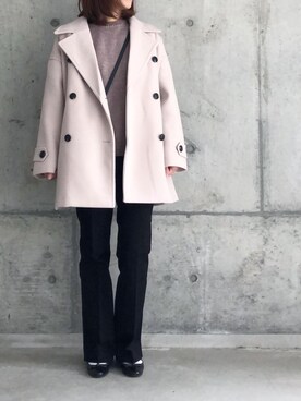 「Pierrot（ピエロ）のアイテム（その他アウター）」を使った、ikmさん（レディース・157cm）の冬コーディネート