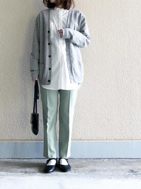 「SVEC（シュベック）のカンフーシューズ kung fu Shoes / ストラップパンプス（バレエシューズ）」を使った、ikmさん（レディース・157cm）の冬コーディネート