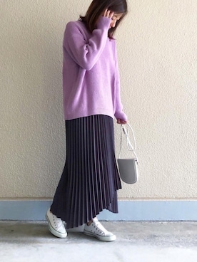 「rectangle（レクタングル）のアイテム（スカート）」を使った、ikmさん（レディース・157cm）の冬コーディネート