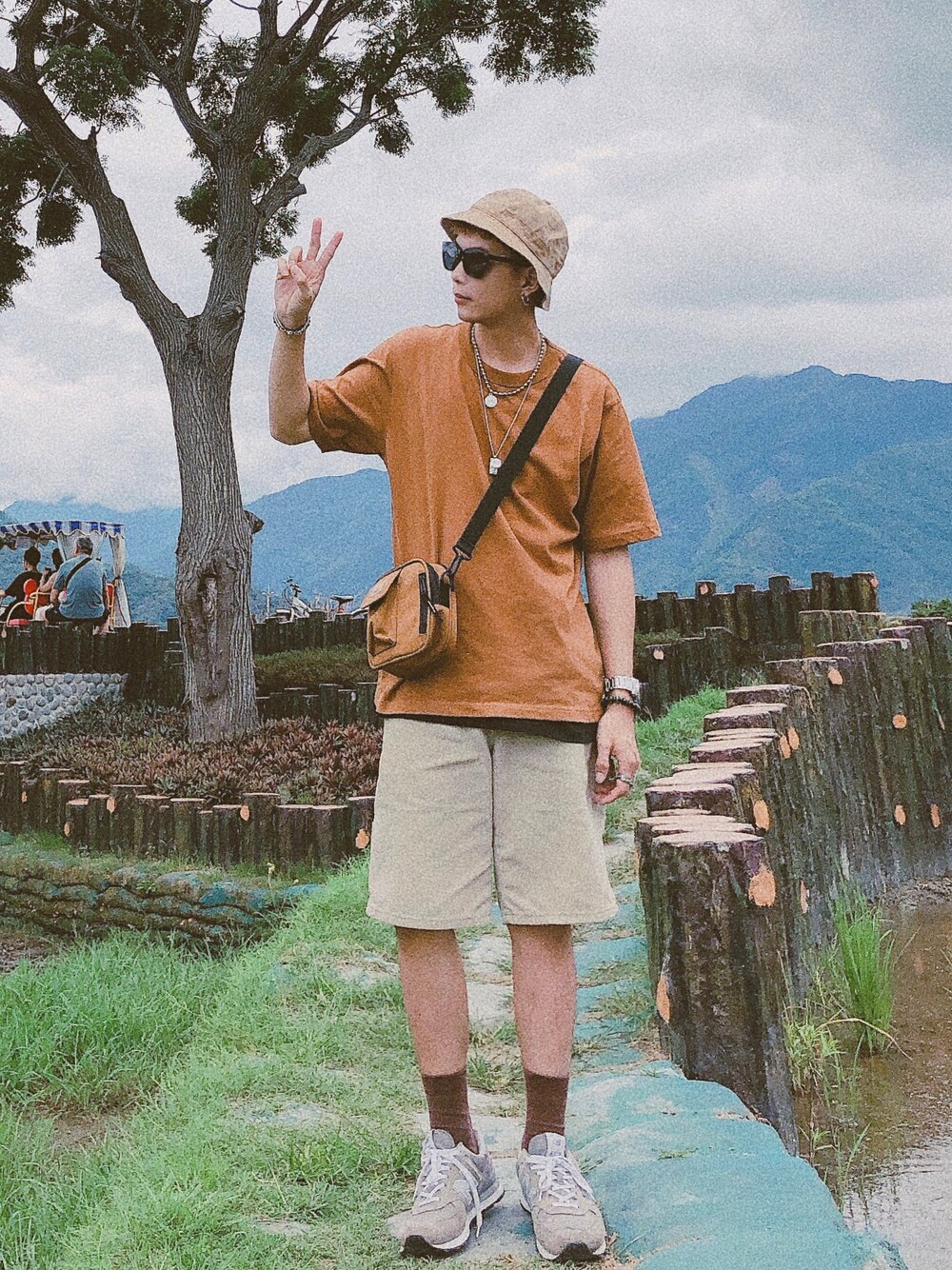 「ootd、夏、街頭穿搭、球鞋、休閒、日系極簡、漁夫帽、GU、UNIQLO、WEAR」｜「UNIQLOのアイテム（帽子、ベージュ系）」を使った、Chenさん（メンズ・174cm）の夏コーディネートの1枚目の写真