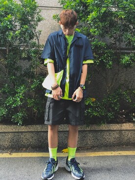 「REPUTATION（レピュテーション）のアイテム」を使った、Chenさん（メンズ・174cm）の秋コーディネート