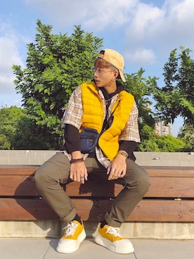 「Switch（スウィッチ）のアイテム」を使った、Chenさん（メンズ・174cm）の秋コーディネート