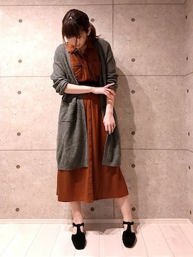 「ロングカーディガン」｜tsunmikaさん（レディース・172cm）の春コーディネート