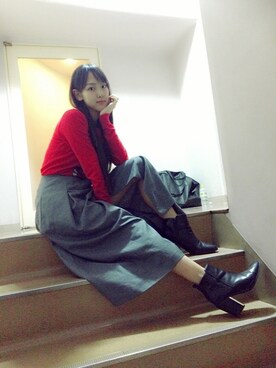 飯窪春菜さん（レディース・160cm）の冬コーディネート