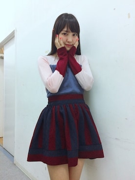「made in HEAVEN（メイドインヘブン）のアイテム」を使った、飯窪春菜さん（レディース・160cm）の春コーディネート