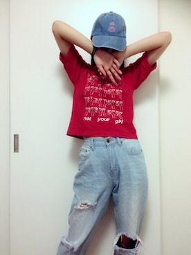 「PUNYUS（プニュズ）のアイテム」を使った、飯窪春菜さん（レディース・160cm）の夏コーディネート