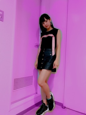 「ハラチ」｜「アイテム（アクセサリー）」を使った、飯窪春菜さん（レディース・160cm）の夏コーディネート