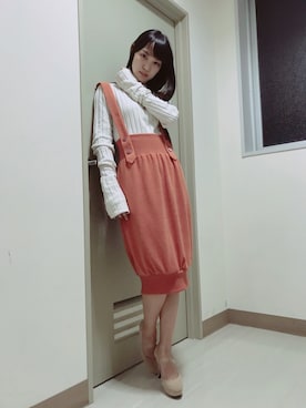 「ESPERANZA（エスペランサ）のアイテム（パンプス）」を使った、飯窪春菜さん（レディース・160cm）の秋コーディネート