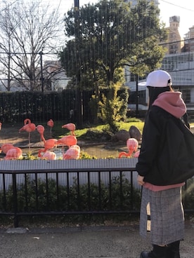 「tk.TAKEO KIKUCHI（ティーケータケオキクチ）のアイテム（バックパック/リュック）」を使った、飯窪春菜さん（レディース・160cm）の冬コーディネート