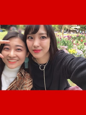 「アンジュルム」｜「アイテム（その他）」を使った、飯窪春菜さん（レディース・160cm）の春コーディネート