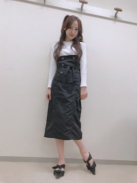 「Ameri（アメリ）のアイテム」を使った、飯窪春菜さん（レディース・160cm）の秋コーディネート