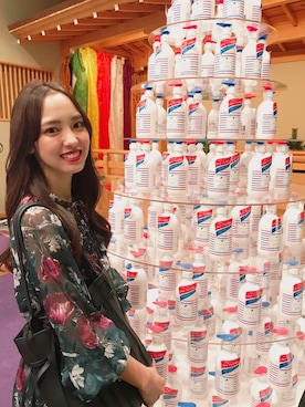 「Ameri（アメリ）のアイテム」を使った、飯窪春菜さん（レディース・162cm）の夏コーディネート