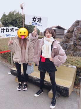 「apres jour（アプレジュール）のアイテム（ジャケット/アウター）」を使った、飯窪春菜さん（レディース・162cm）の冬コーディネート