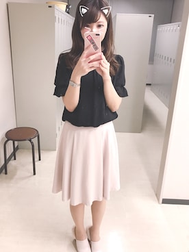 「MERCURYDUO（マーキュリーデュオ）のアイテム（その他シューズ）」を使った、ヒーチャンさん（レディース・160cm）の秋コーディネート